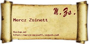 Mercz Zsinett névjegykártya